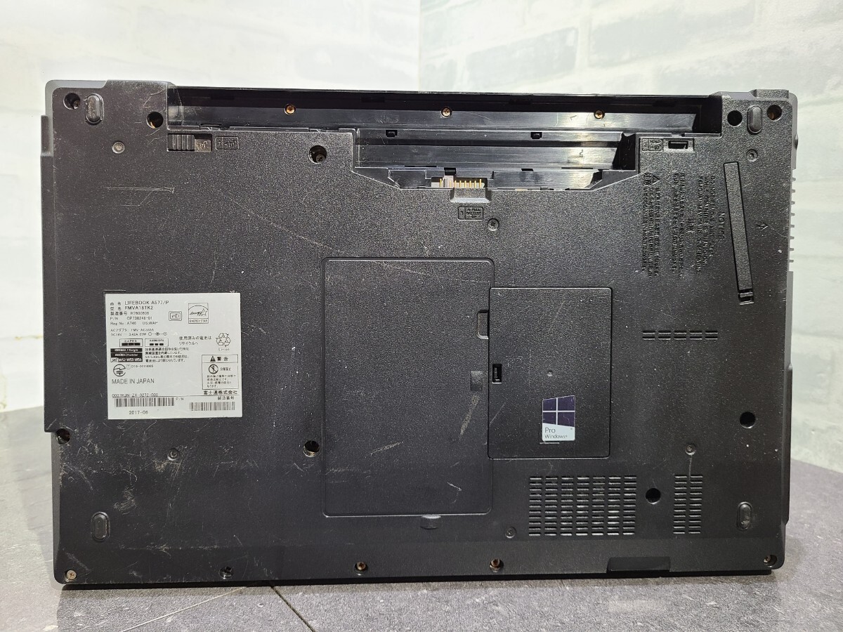 【ジャンク品】管1A68 FUJITSU LIFEBOOK A577/P FMVA18TK2 CPU core i3-7100U HDD無し、メモリー無し、バッテリー無し、通電OK _画像9