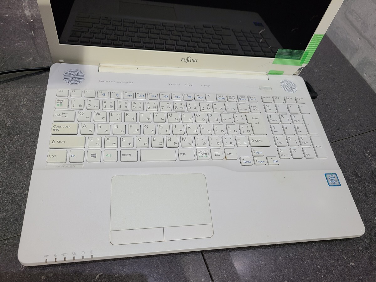 【ジャンク品】管1A69 FUJITSU LIFEBOOK AH50/C2 FMVA50C2WP CPU core i7-7700HQ HDD無し、メモリー無し、バッテリー無し、通電しません_画像4