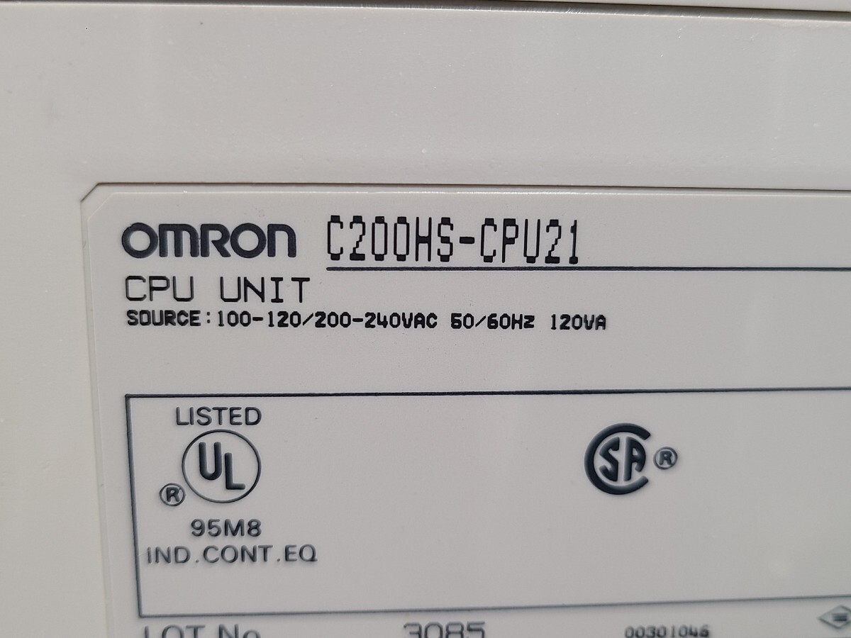 【中古動作品】管1A120 OMRON CPUユニット C200HS-CPU21 _画像6