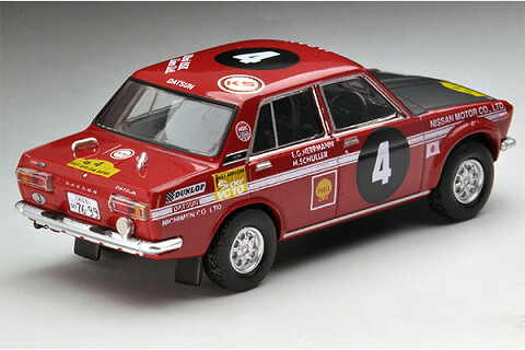 TOMYTEC / TLV 1/64 ダットサン ブルーバード 1600SSS 1970年 サファリラリー総合優勝車 Nostalgic Hero 希少美品の画像5