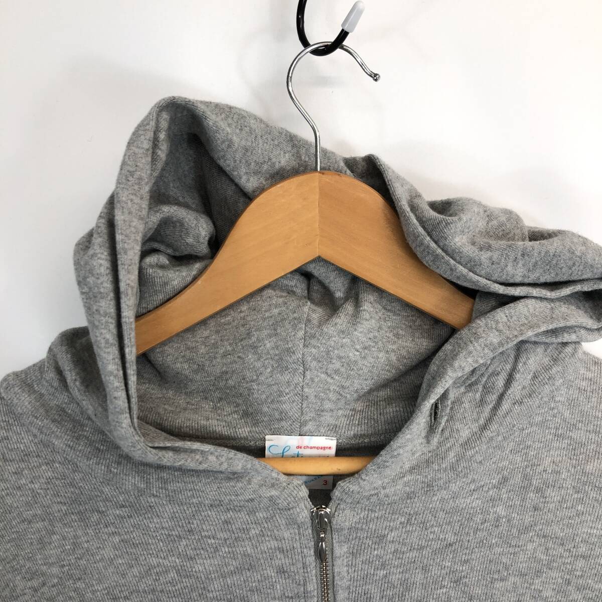 LeTroyes グレー フルジップ パーカー M フランス製 ルトロワ Letroyes フルジップパーカー グレー 3