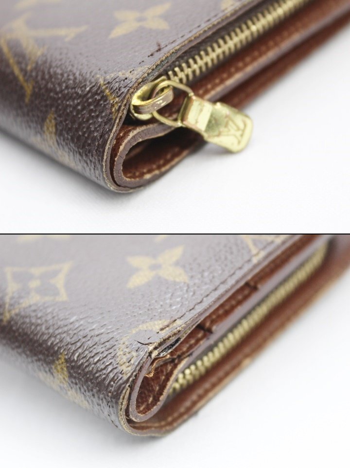 [中古]LOUIS VUITTON ルイヴィトン M61207 モノグラム ポルト パピエ・ジップ 二つ折り財布の画像3