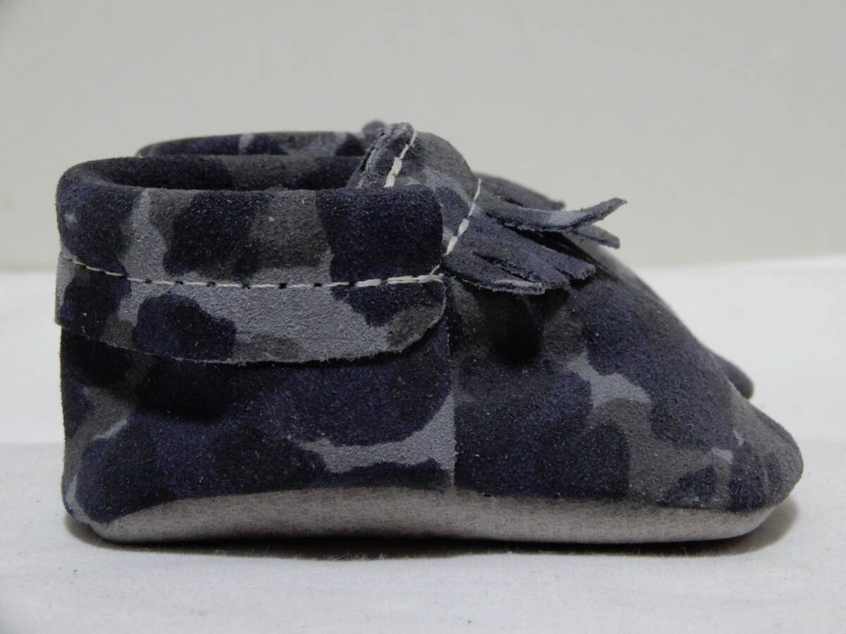  unused USA made Freshly Picked/ fresh Lee pick to baby shoes suede leather camouflage ~6M(9. rank )