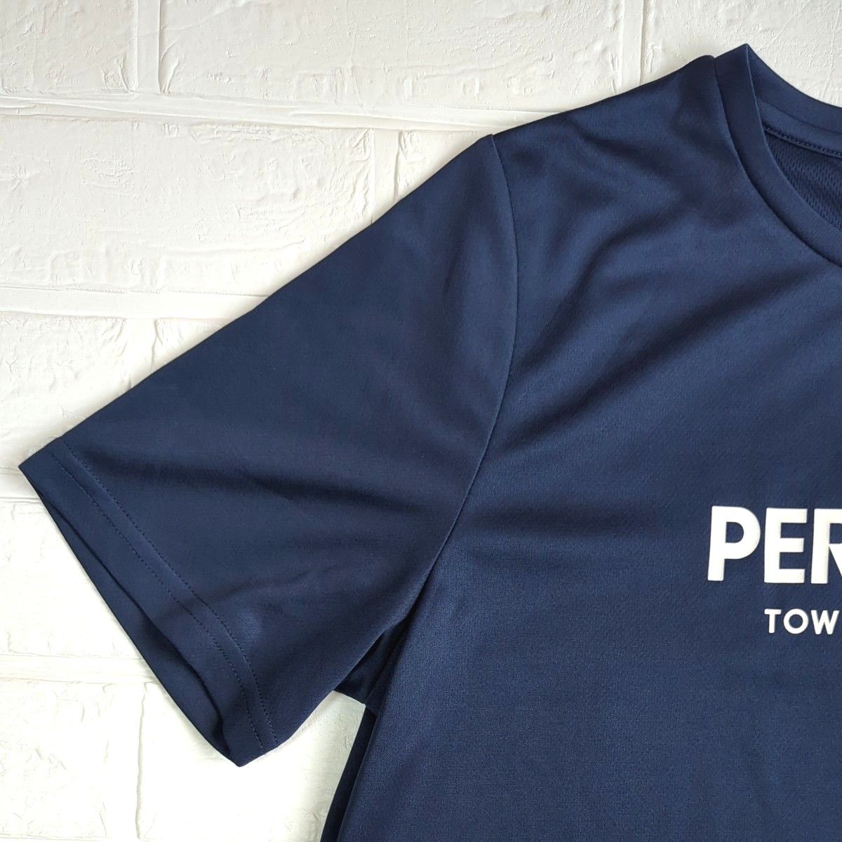 【新品】タグつき　パーソンズ　PERSON'S　メッシュ半袖Tシャツ　サイズLL　ネイビー　スポーツウェア　吸汗速乾　UVカット
