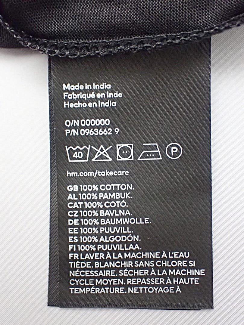 H&M 半袖 Tシャツ コットン レディースM（EUR） ブラック0963662 未使用品 【送料無料】 A-8463の画像5