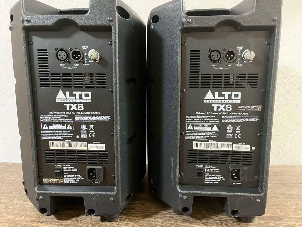 ALTO PRO TX8 パワードスピーカー/2台セット/大音量/コンパクト/軽量/良音の画像3