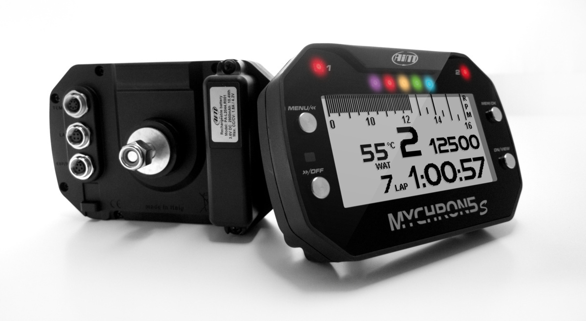 AIM MYCHRON5S 2T　排気温度センサー(M5)付き　レーシングカート用GPSデーターロガー ラップタイマー 正規輸入品_画像2