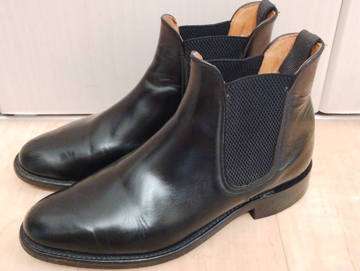 減り少 ローク サイドゴアブーツ 黒 UK 7.5 26.0 F 英国製 ビンテージ 革靴 靴 イギリス製_画像2