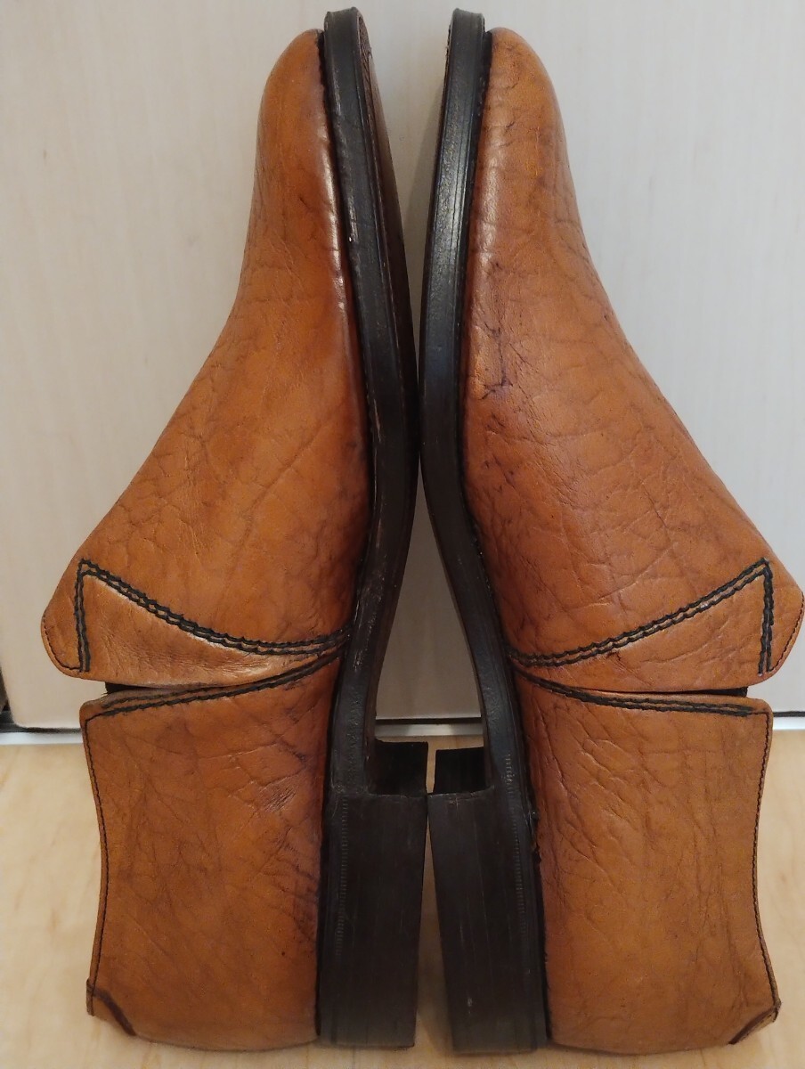 レア 未使用 New Avenue プレーントゥ 茶 UK 8 26.5 英国製 ビンテージ デッドストック 新品同様 革靴 靴 グレンソン チーニー級 ダービーの画像7