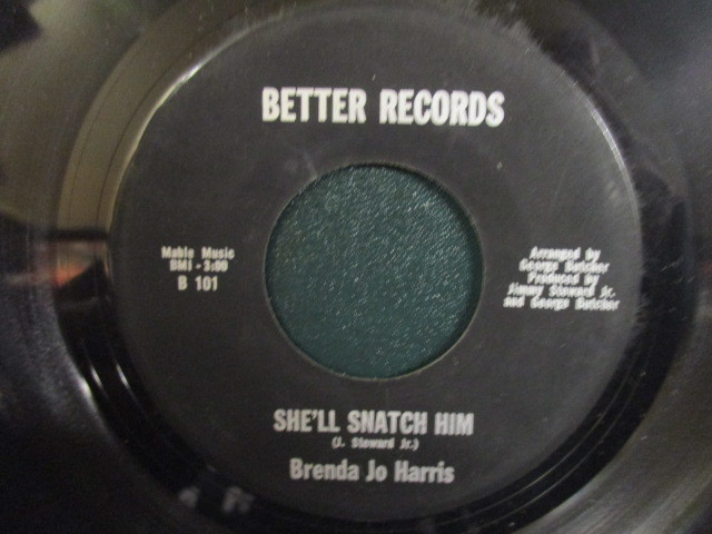 Brenda Jo Harris ： She'll Snatch Him 7'' / 45s ★ Soul / Funk ☆ c/w The Other Side Of Love Is Hate // 5点で送料無料_画像1