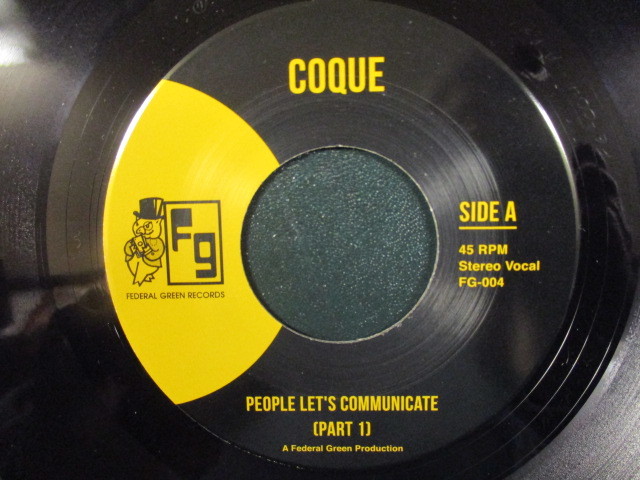 Coque ： People Let's Communicate 7'' / 45s ★ '76 レア Funky Rock 再発! ☆ 5点で送料無料_画像1