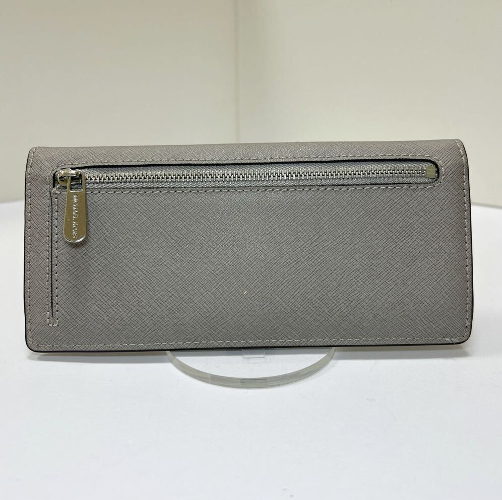 ☆良品☆ ◆MICHAEL KORS マイケルコース 32F3STVE7L 081◆ 長財布　本革　小銭入れ有　ササマチ　グレー 【USED】0410