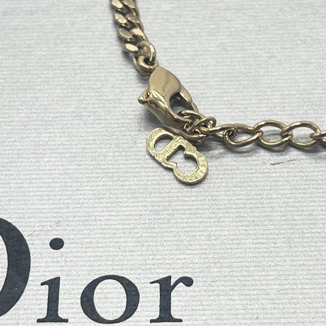 希少 クリスチャンディオール Christian Dior ネックレス アクセサリー 5連 カラーストーン ラインストーン Dior 刻印 ゴールド 金 高級品_画像5