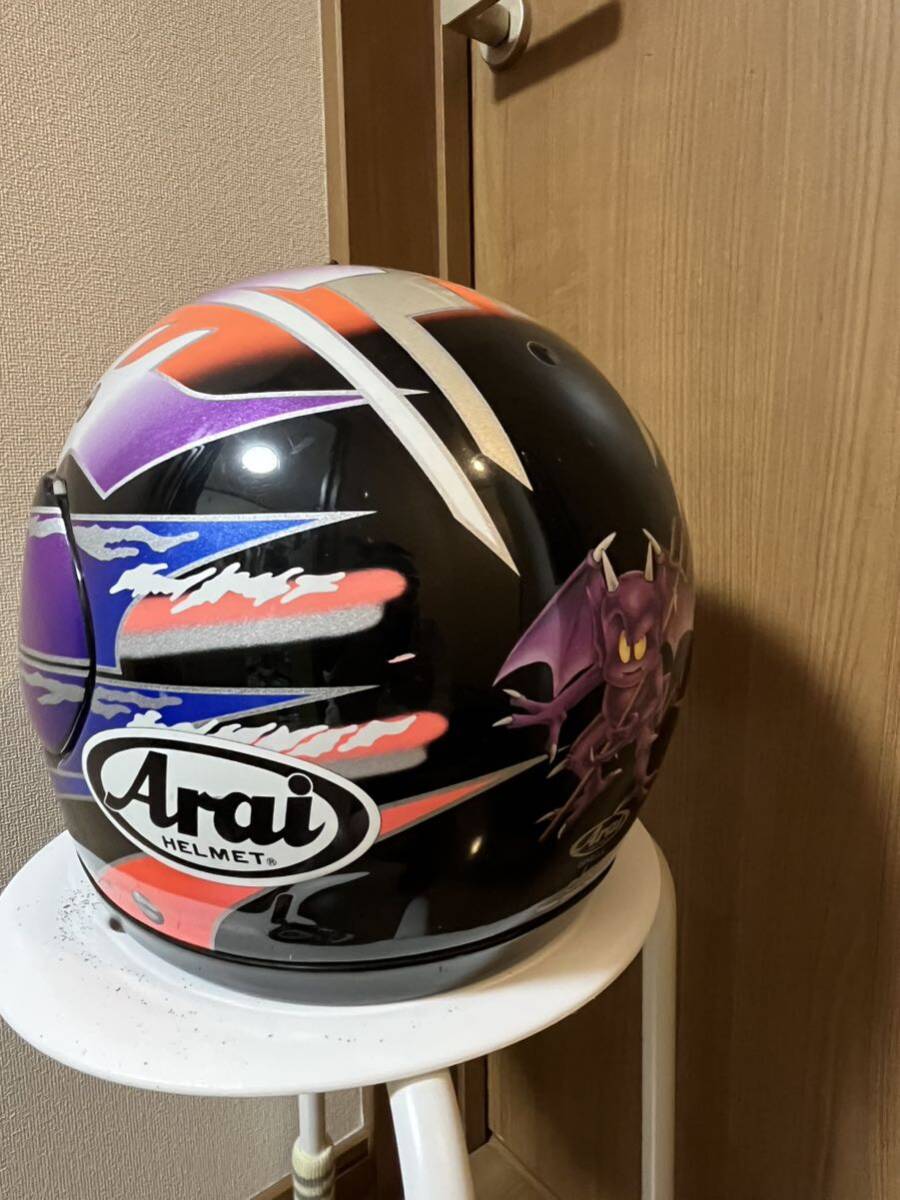 Arai 原田哲也 ヘルメット Lサイズ 当時物 クールデビル ヤマハ アプリリア 31 アライの画像6