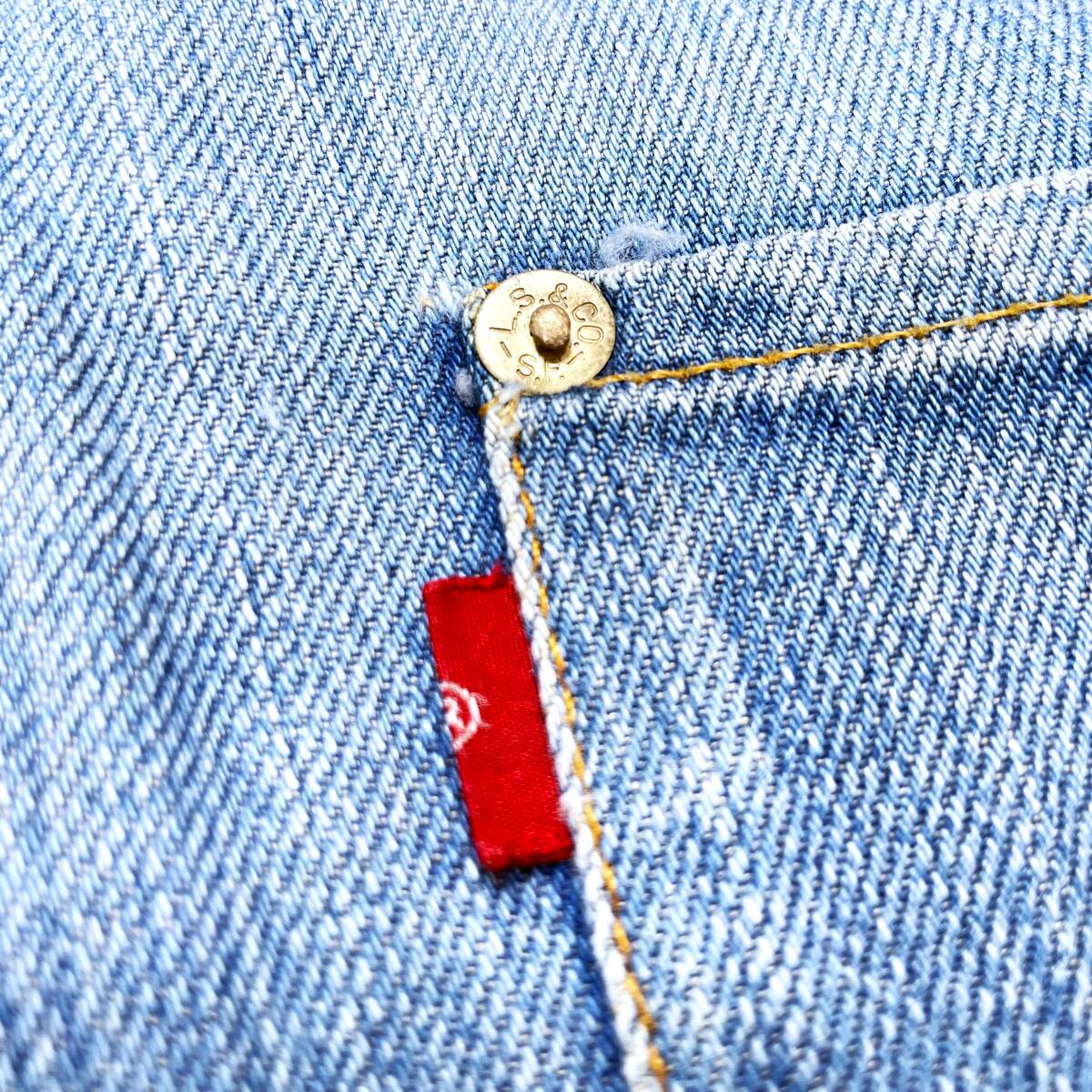 2001年 チュニジア製 Levi's RED リーバイスレッド 1st 立体裁断デニムパンツ size30X32 (ビンテージ 501XX LVC 606 Levis 505 BIG E 赤耳の画像7