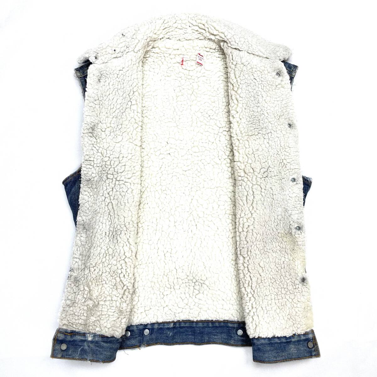 1980'S～ リーバイス Levi's 2ポケット カットオフデニムボアベスト size36 (ビンテージ Levis コーデュロイ XX 506 507 557 LVC RED 501XX_画像3