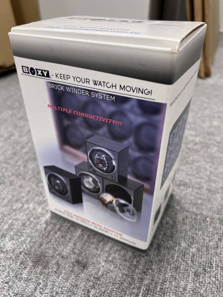 BOXY Design ボクシー ウォッチワインダー ワインディングマシーン 自動巻き上げ機 オシャレ 腕時計 保管収納ケース 静音 マブチモーターの画像6