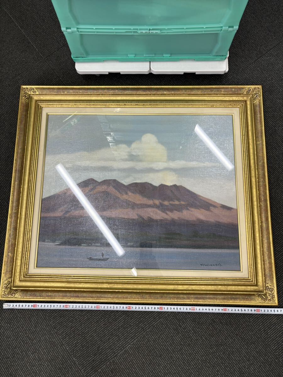  west ..... Sakura island oil painting oil painting landscape painting picture frame interior 15 number genuine work 