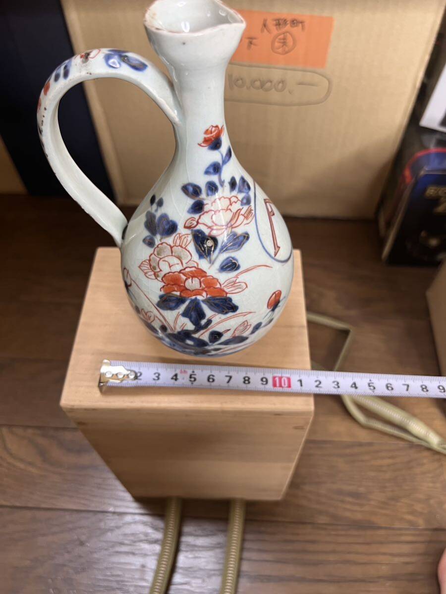 水注 水差し 花瓶 花入 花器 飾り インテリア 陶器 色絵 有田焼 古伊万里 江戸時代中期 伊万里の画像8