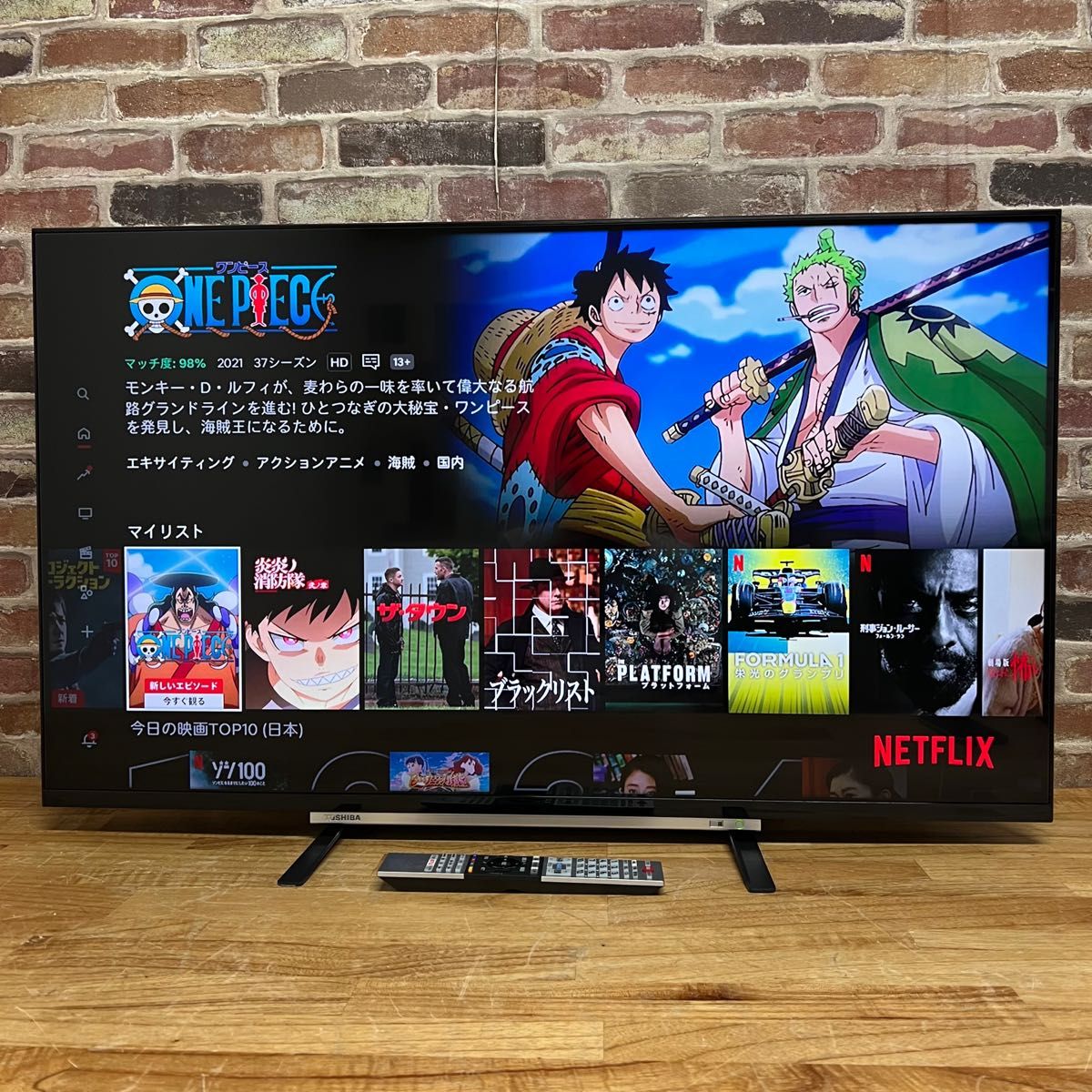 東芝 55V型 4Kチューナー搭載 液晶テレビ REGZA 55M520X 外付けHDD W録画対応 2019年製 動画アプリ搭載