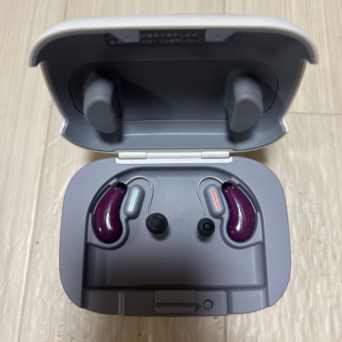 Panasonic パナソニック　耳かけ型補聴器　補聴器　本体　WH-R43-VZW ボルドー　テレビアダプター付き　セット一式