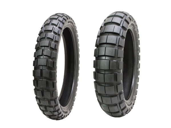 SHINKO E804 110/80B19 E805 150/70B-17 タイヤ2本セット_画像1