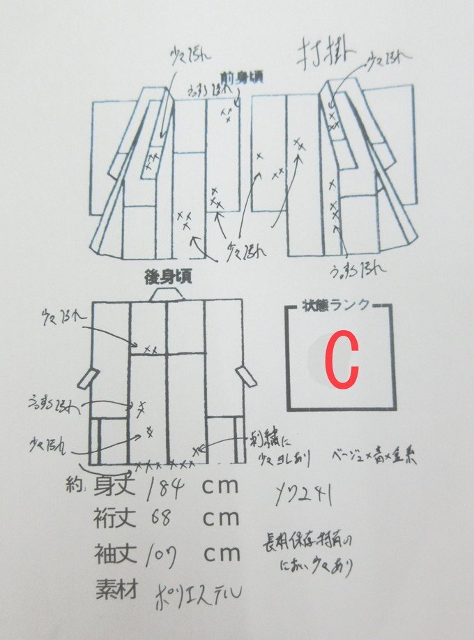 cherry★y7241qi★訳アリ★ブライダルフェア★婚礼 色打掛 絽 ★薄水色系★和装 花嫁 花魁 お土産 ディスプレー 素材に【中古品/ポリ】の画像7