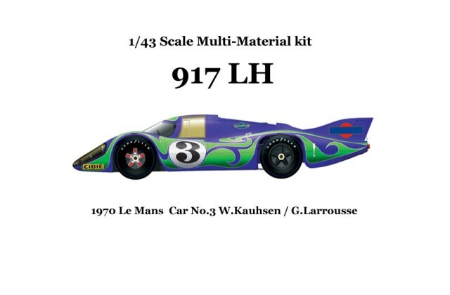 #* MFH model * Factory *hiro1/43 multi * metal * kit Porsche 917LH \'70 Ver.B[ used unused ] box damage equipped 