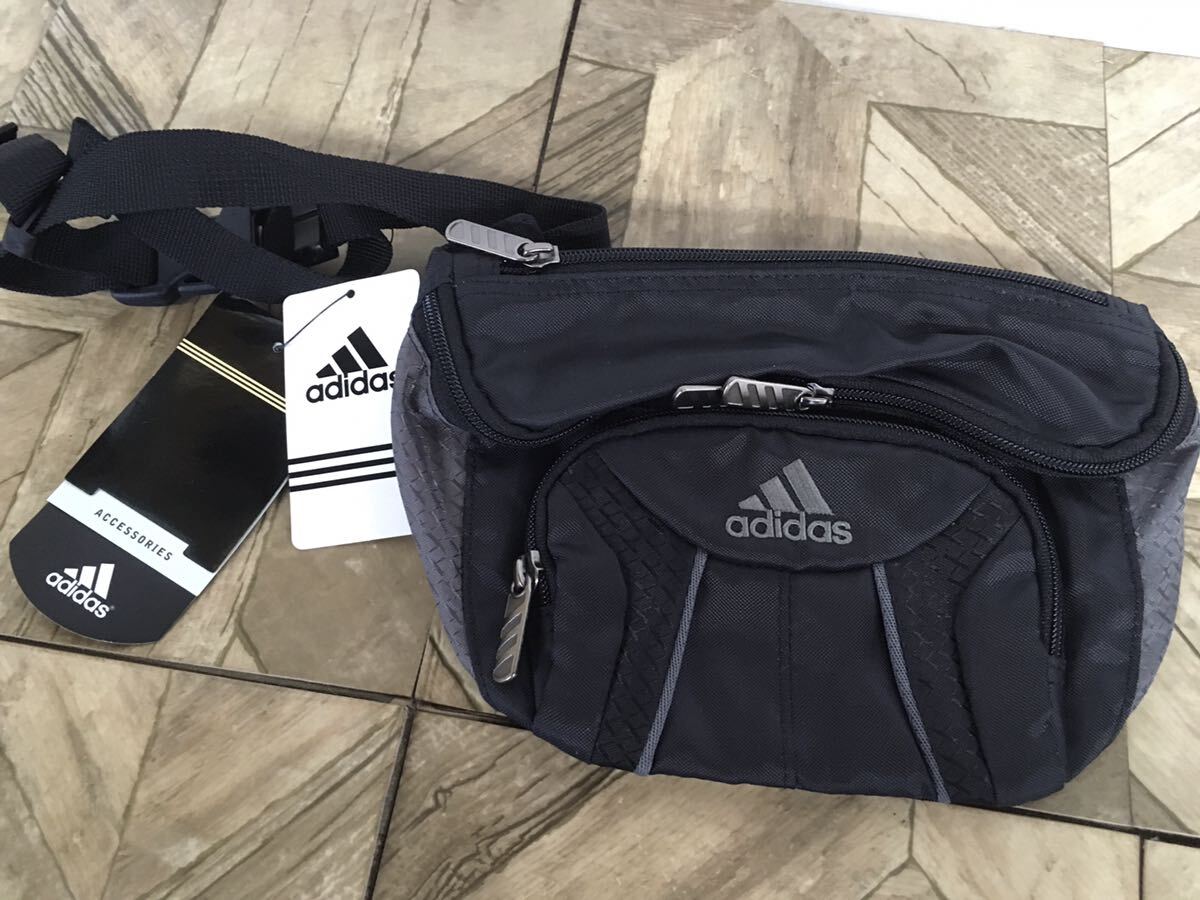 N портфель ]adidas Adidas поясная сумка сумка сумка портфель сумка-пояс сумка чёрный черный 5951101 126-611 не использовался текущее состояние 