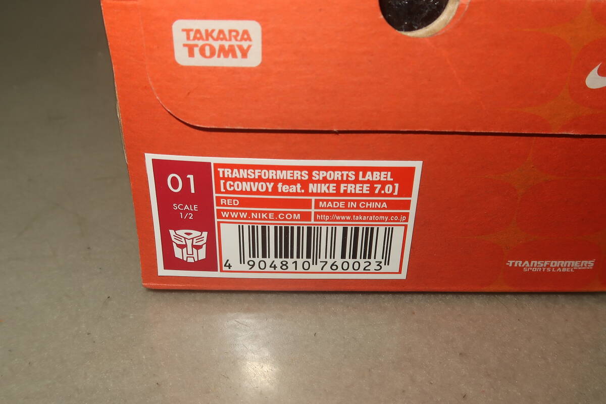 未使用 タカラトミー CONVOY feat. NIKE FREE 7.0 RED TRANSFORMERS SPORTS LABEL トランスフォーマーの画像4