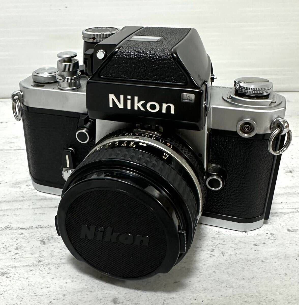 ■希少レア■ Nikon F2 フォトミック 一眼レフ フィルムカメラ ボディ レンズ NIKKOR 50mm 1:1.4 ブラック シルバー カメラ_画像1