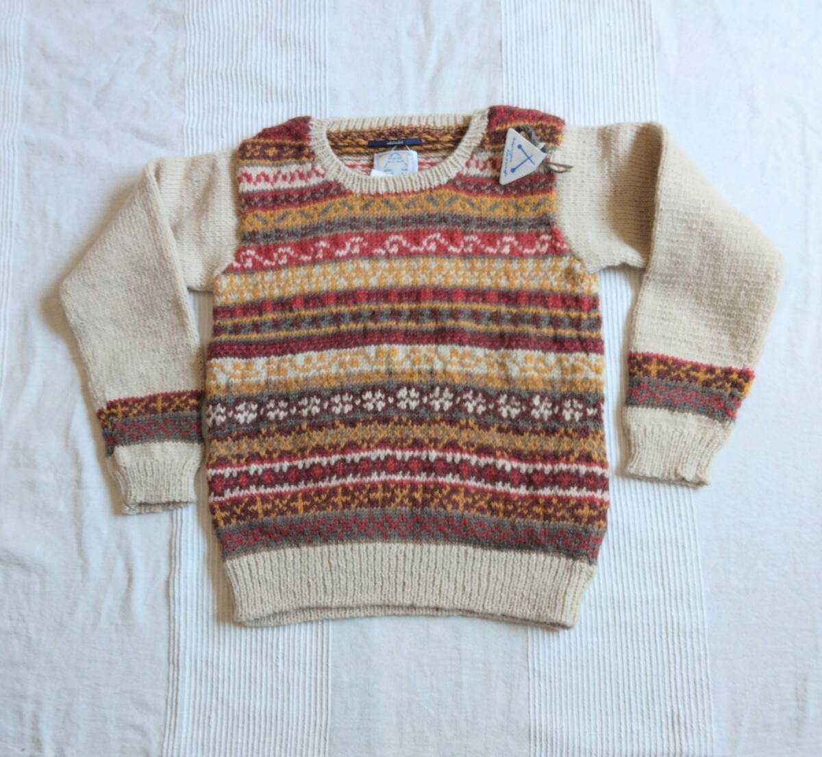 ペルー産フェアアイル模様のセーター（M）_画像1
