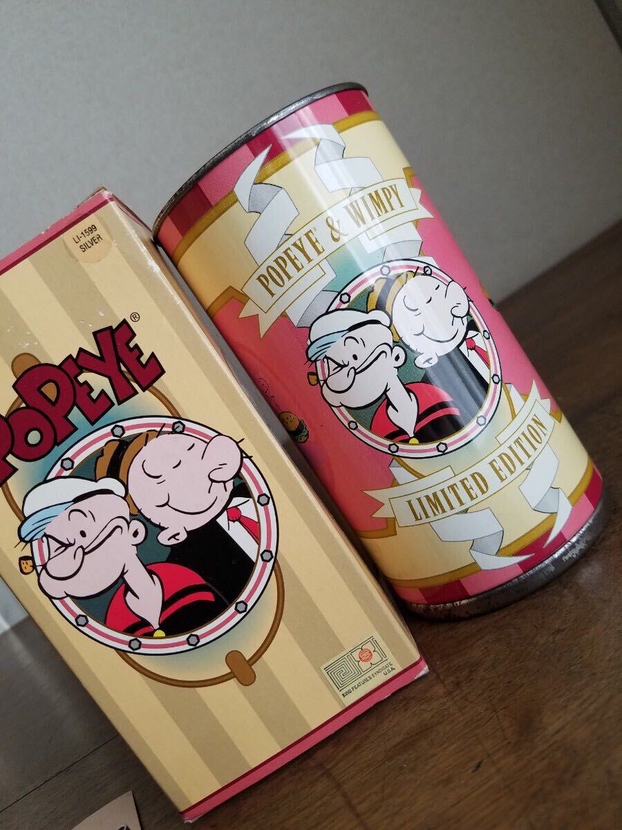 蔵出 当時物 珍品 レア 90s FOSSIL POPEYE & WIMPY 限定生産 ナンバリング 刻印 懐中時計 陶器 人形 ドール フォッシル ポパイ ウォッチ の画像9