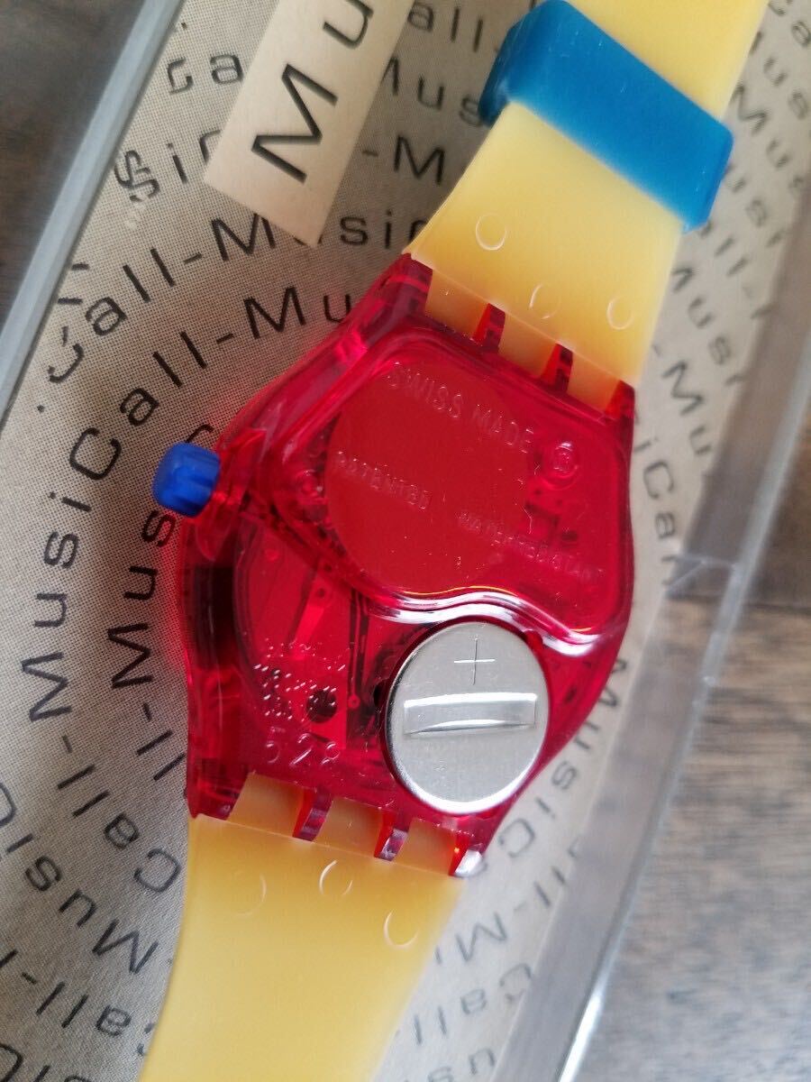 当時物 珍品 レア 90s SWATCH MusiCall 腕時計 スウォッチ SWISS MADE paulo mendonca スイス製 ブランド ビンテージ レトロ デザイン の画像8