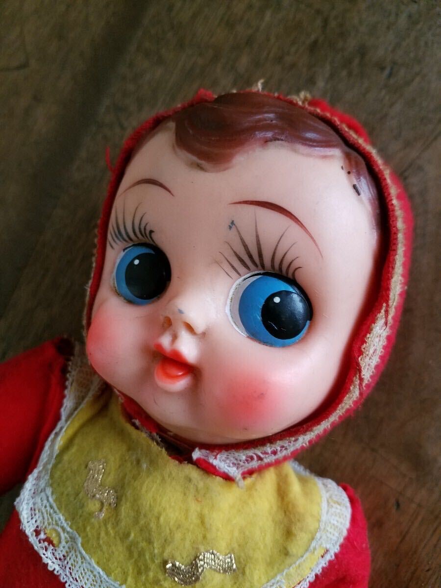  warehouse . that time thing baby doll sofvi doll figure antique Vintage retro day text . era toy girl baby toy materials 