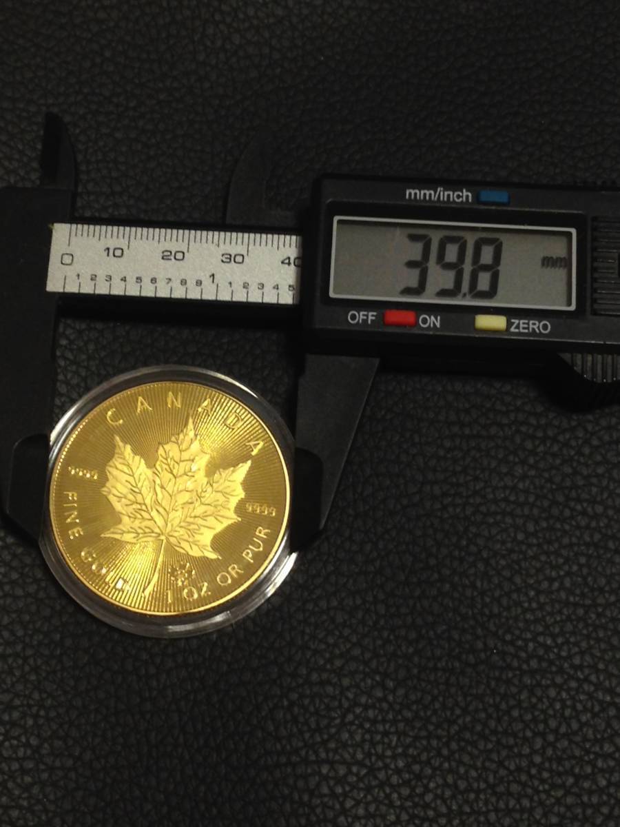 Z150-29)海外丸形記念金貨、コイン、メダル*2020年カナダ紅葉 モミジ*参考品1枚 ゴールドの画像1