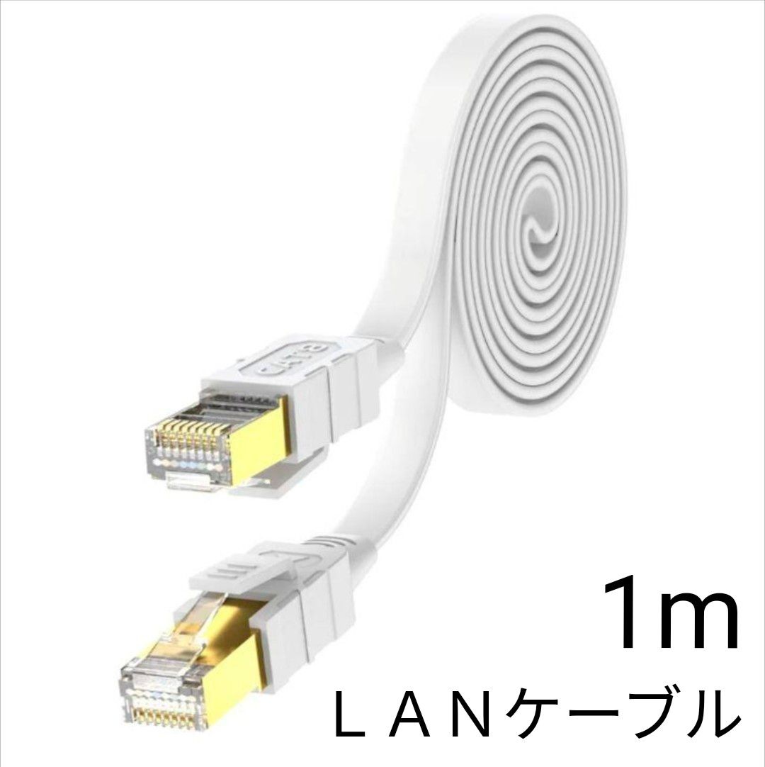 新品！未使用！Lovicool LANケーブル 1m CAT8 高速 有線lan　ホワイト　 ケーブル