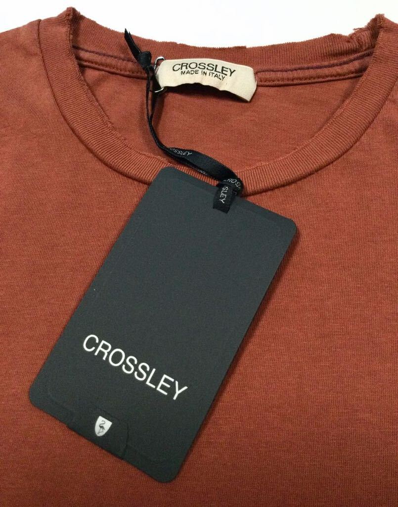 新品「CROSSLEY」“BUKERT WP SM”ヴィンテージ加工 クルーネック Tシャツ SIZE:S イタリア製 ②_画像3