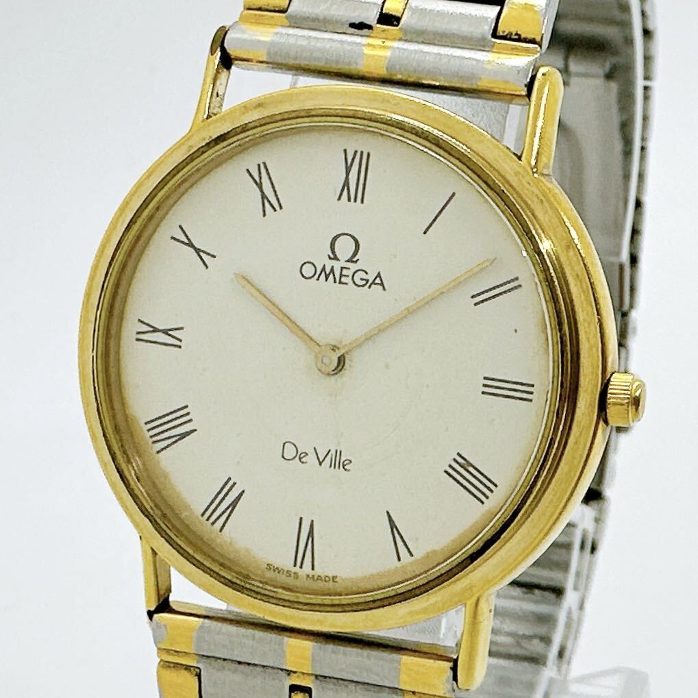 04231 オメガ OMEGA 1377 デビル DE VILLE メンズ ボーイズ ユニセックス 腕時計 クォーツ 電池式 QZ ゴールドの画像1