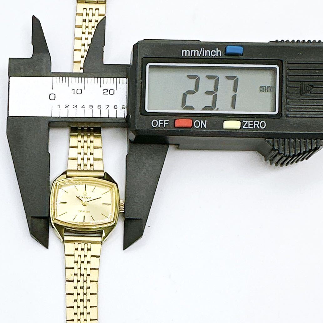 04032 オメガ OMEGA 稼働品 デビル DE VILLE レディース 腕時計 手巻き ゴールドカラー アンティーク ヴィンテージ_画像8