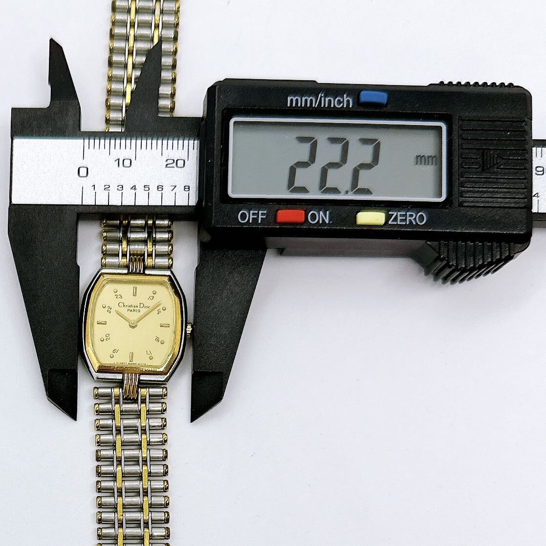 04069 ディオール Christian Dior 42.14.03 レディース 腕時計 クォーツ 電池式 QZ コンビ_画像8