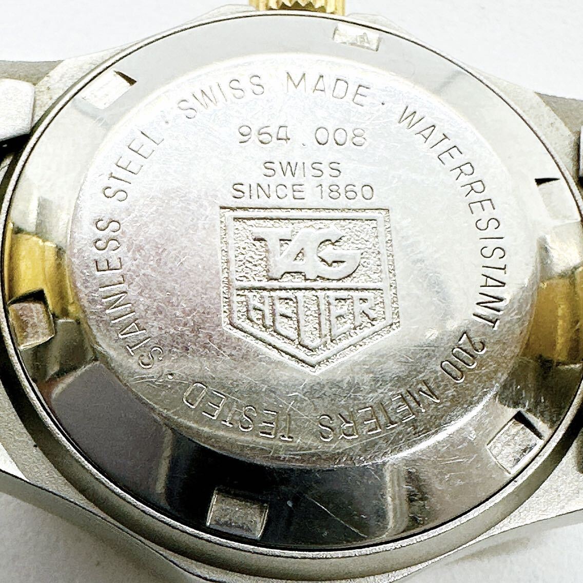 0404a タグホイヤー TAG HEUER 稼働品 964.008 2000 プロフェッショナル 200m レディース 腕時計 デイト クォーツ 電池式 QZ コンビの画像6