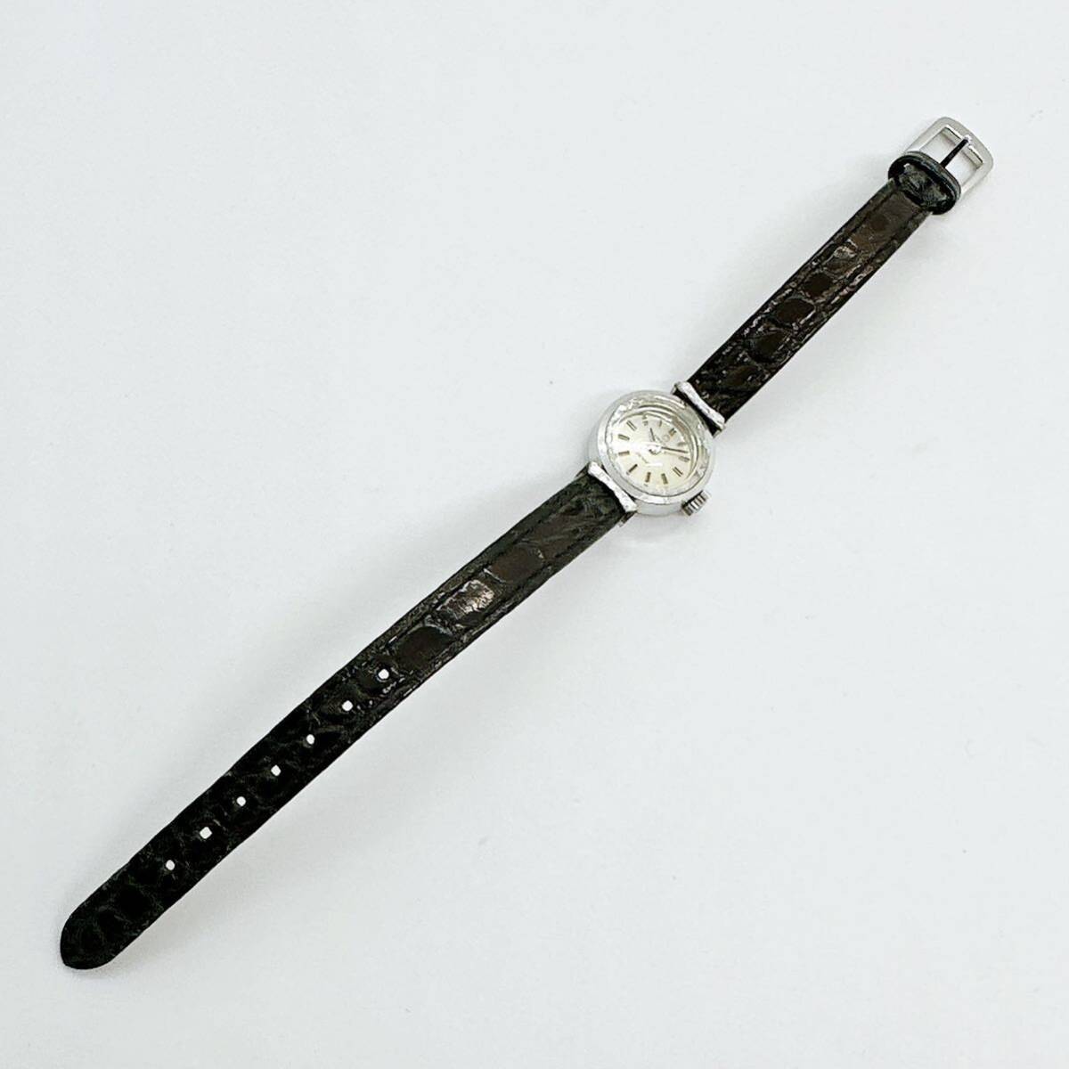 04171 オメガ OMEGA デビル DE VILLE カットガラス レディース 腕時計 手巻き シルバーカラー アンティーク ヴィンテージの画像7