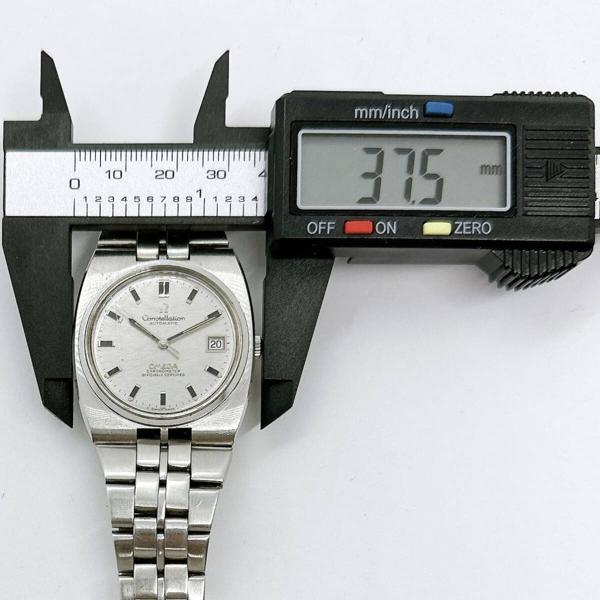 04191 オメガ OMEGA 稼働品 コンステレーション クロノメーター メンズ 腕時計 デイト 自動巻き AT シルバーカラー ヴィンテージの画像10