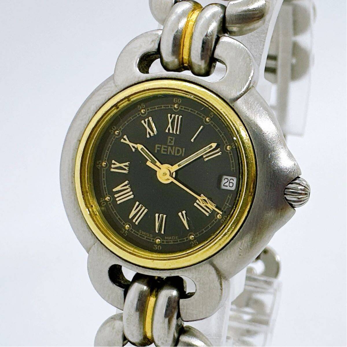 0419b Fendi FENDI работа товар 1800L женские наручные часы Date кварц тип аккумулятора QZ комбинированный 
