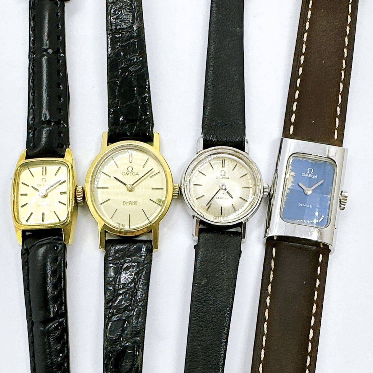 04294 オメガ OMEGA デビル DE VILLE レディース 腕時計 手巻き アンティーク ヴィンテージ 4点セットの画像1