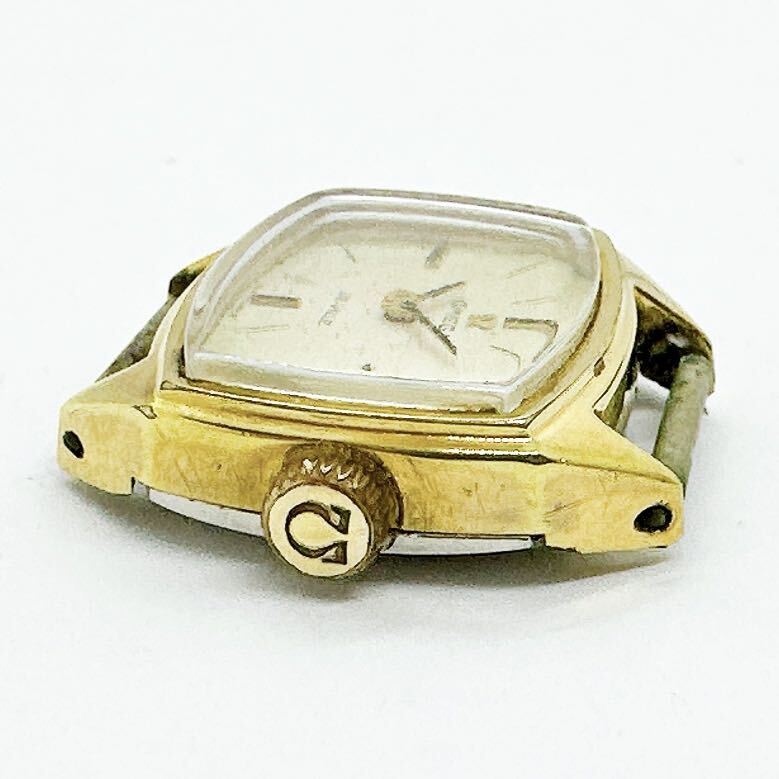 04126 オメガ OMEGA 稼働品 デビル DE VILLE レディース 腕時計 手巻き ゴールドカラー アンティーク ヴィンテージ_画像3