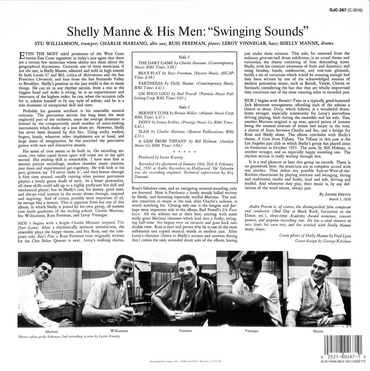 A00591691/LP/Shelly Manne & His Men「Vol. 4 : Swinging Sounds」の画像2