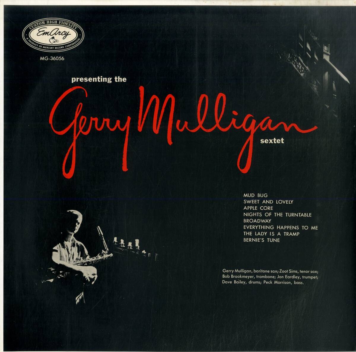 A00591922/LP/ジェリー・マリガン・セクステット「Presenting The Gerry Mulligan Sextet (1984年・195J-33(M)・MONO・クールジャズ・バの画像1