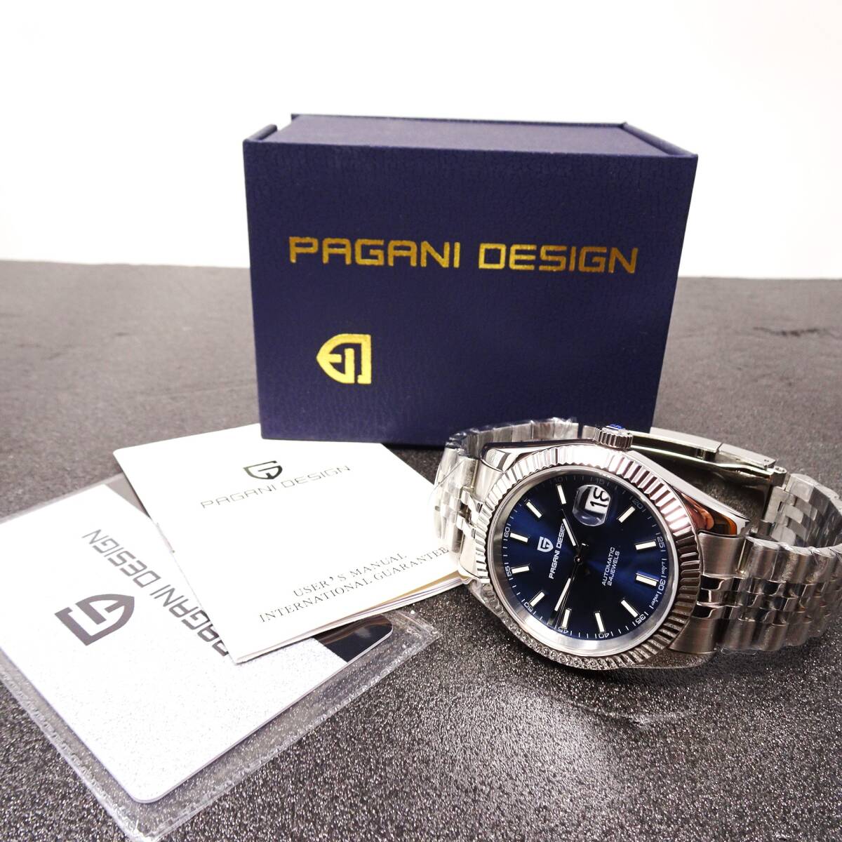送料無料・新品〓 PAGANI DESIGN・パガーニデザイン・オマージュウォッチ腕時計 機械式NH35Ａ・ PD-1645・315Lフルステンレス製・ブルーの画像10